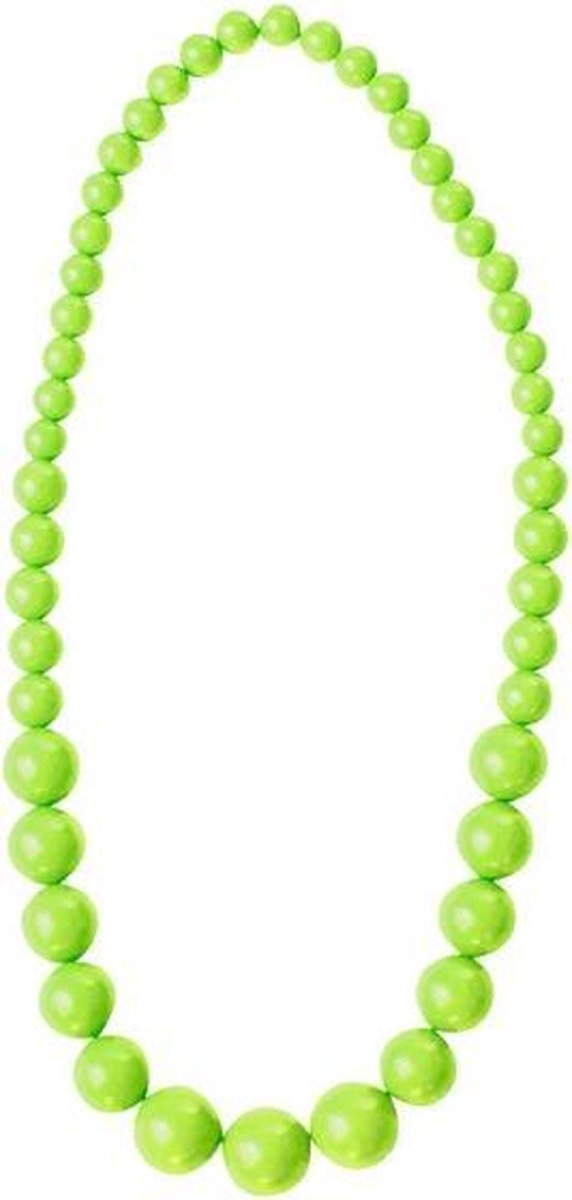 PARTYPRO - Grote groene kralen ketting voor volwassenen - Accessoires > Sieraden